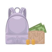 Illustration of backpack vector