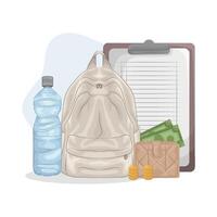 Illustration of backpack vector