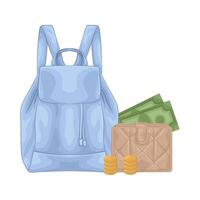 Illustration of backpack vector