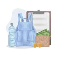 ilustración de mochila vector