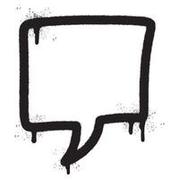 Spray Painted Graffiti Speech bubble icon Sprayed isolated with a white background. vector