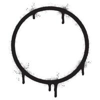 Spray Painted Graffiti Circle icon Sprayed isolated with a white background. graffiti Round symbol with over spray in black over white. vector