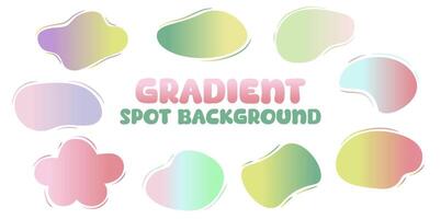 Abstract gradient spot background set. Delicate spring gradient backgrounds. vector