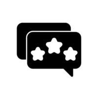 The feedback icons are chat bubbles and stars vector