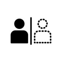 Reflection icon with person looking in mirror vector