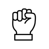 Motivational icon with clenched fist vector