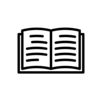 aprendizaje icono con abierto libro vector