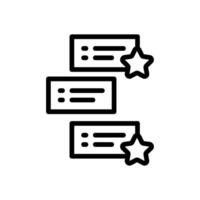 Priority icon with notes and stars vector