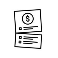 Bill splitting icon for payment relief vector