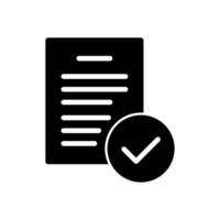 Results icon with document and check mark vector