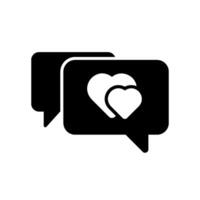 Chat icon for communication about love vector