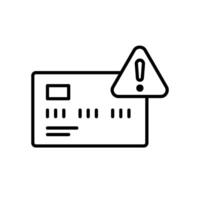 Credit card spending limit warning icon vector