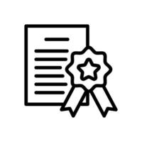 icono de premios para logros en el formar de certificados y medallas vector