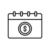 Payment or subscription due date icon vector