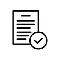 Results icon with document and check mark vector