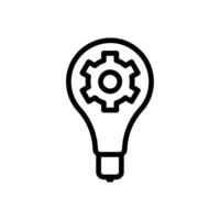 Innovation icon in the form of a light bulb and gear vector