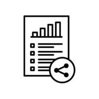 Icon for sharing work statement files vector