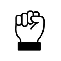 Motivational icon with clenched fist vector