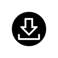 Download icon. interface illustration sign. load symbol. upload logo or mark. vector