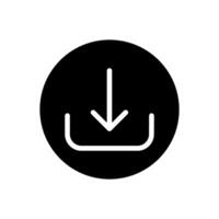 Download icon. interface illustration sign. load symbol. upload logo or mark. vector