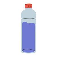 Water bottle. Mineral water hand drawn style. White isolated background. illustration. vector