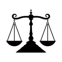 Flat illustration of scales silhouette on isolated background vector