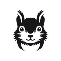 Squirrel head silhouette on a white background vector