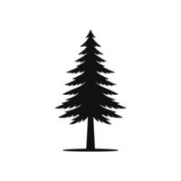 silueta de pino árbol icono logo símbolo vector