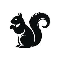 Squirrel silhouette symbol icon on a white background vector