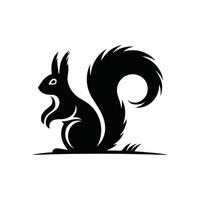 Squirrel silhouette symbol icon on a white background vector