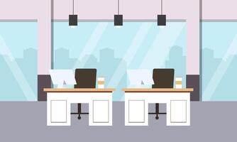 Creative workplace modern for work illustration vector