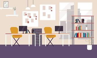 Creative workplace modern for work illustration vector