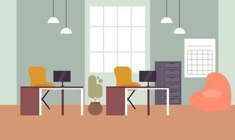 Creative workplace modern for work illustration vector