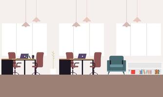 Creative workplace modern for work illustration vector