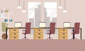 Creative workplace modern for work illustration vector