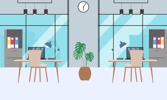 Creative workplace modern for work illustration vector