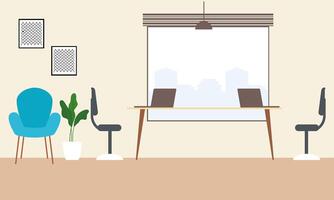 Creative workplace modern for work illustration vector