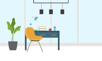 Creative workplace modern for work illustration vector