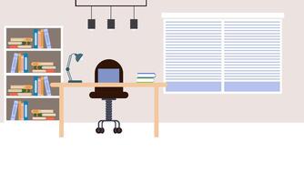 Creative workplace modern for work illustration vector