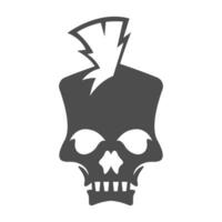cráneo logo icono diseño vector