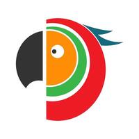 Parrot icon logo design vector