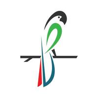 Parrot icon logo design vector
