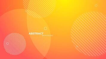 yellow orange gradient background with geometric shapes composition vector