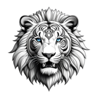 león cabeza logo mascota png