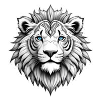 Lion tête logo mascotte png