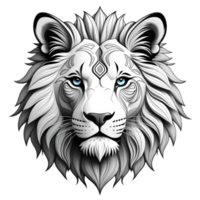 Lion tête logo mascotte png