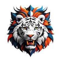 león cabeza logo mascota png