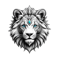 león cabeza logo mascota png