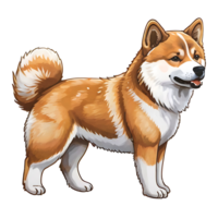 Akita Shepherd Dog Logo design png