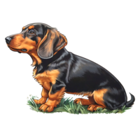 alpine teckel hond logo ontwerp png